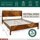 Rorns Bifrost Platform Bed Frame With Headboard for Modern Bedrooms