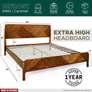 Bifrost Solid Wood Bed Frame With Headboard by Megsu