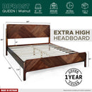 Bifrost Solid Wood Bed Frame With Headboard by Megsu