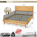 Elara Solid Wood Bed Frame