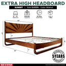 Sunset Solid Wood Bed Frame With Headboard