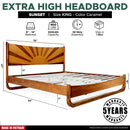 Sunset Solid Wood Bed Frame With Headboard