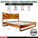 Sunset Solid Wood Bed Frame With Headboard