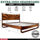 Sunset Solid Wood Bed Frame With Headboard