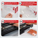 Vacuum Sealer Roll ( 11-inch)- Textured on Both Sides, 7.5 Mil Thickness