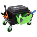 Heavy Duty Mechanic Stool With Wheels And Soft Rubber Cushion And 330Lbs Capacity - Green by HouseOfZazla