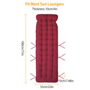 71x22in Chaise Lounger Cushion Recliner Rocking Chair Sofa Mat Deck Chair Cushion