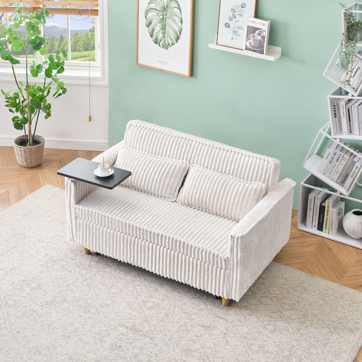 Pull Out Sofa With Movable Tabletop And USB Ports, photo 7 of 40