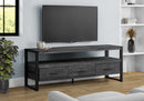 TV Stand, Console, Media Entertainment Center with Storage Drawers - Black by HouseOfZazla