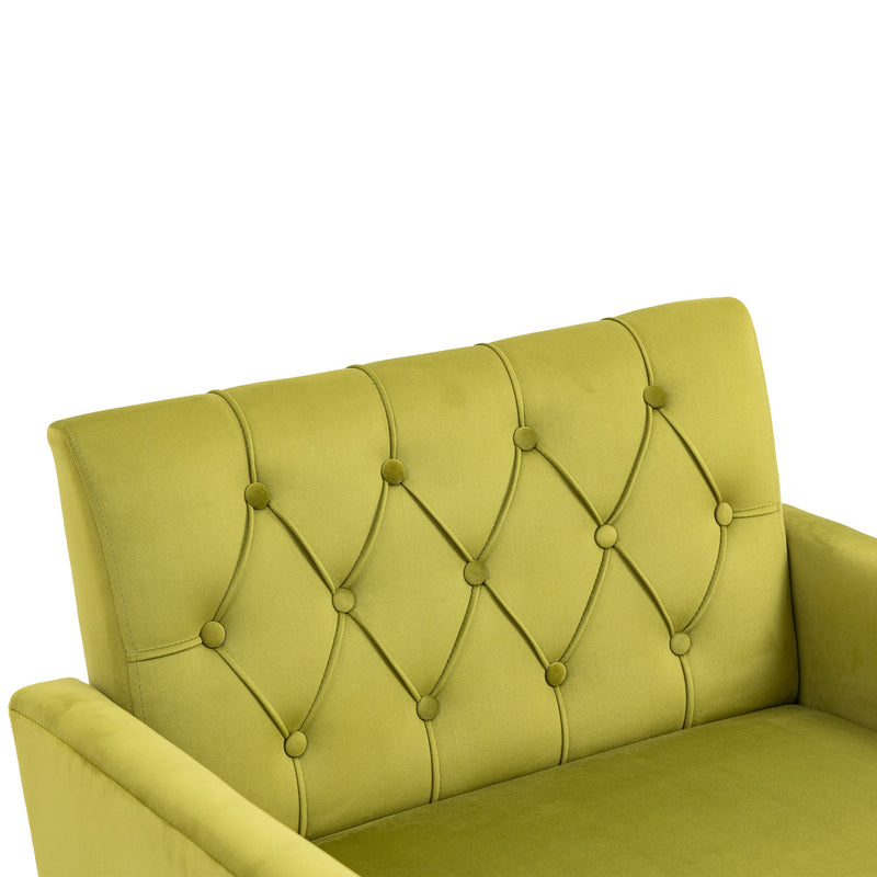 Accent Chair, leisure single sofa with Rose Golden feet