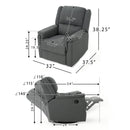 Glider Recliner With Swivel, Manual Reclining Chair by HouseOfZazla