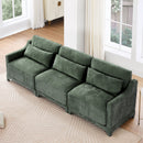 Elegant Sofa With Ergonomic Design And Lumbar Pillows by HouseOfZazla