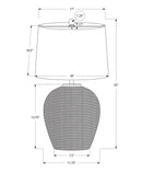 Lighting Table Lamp Rattan Resin Transitional - Beige