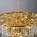 48-Inch Gold Tiered Crystal Tube Chandelier by HouseOfZazla