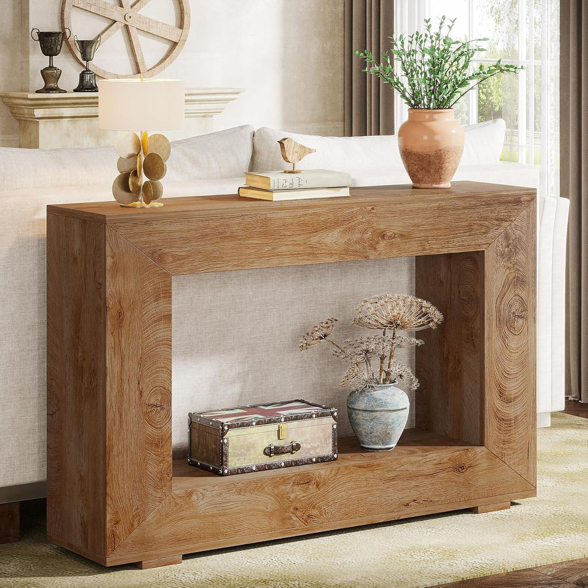 Narrow Entryway Storage Console Table With Open Shelf, photo 4 of 12