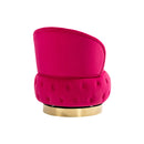 360 Degree Swivel Cuddle Barrel Accent Storage Chairs, Round Armchairs with Wide Upholstered, Fluffy Velvet Fabric Chair for Living Room, Bedroom, Office, Waiting Rooms