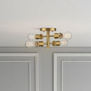 Ephemeral - 4 Lights Semi Flush Mount Ceiling Pendant - Antique Brass / Clear / Gold