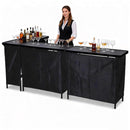 Yescom Folding Portable Bar Table with Storage Shelf