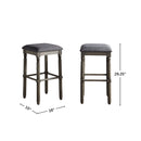 Arnhem Wood Upholstered Bar Stools, Set of 2
