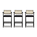 Milan - Modern Webbing Back Stool With Arms (Set of 3) by HouseOfZazla