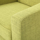 Nebulize Upholstered Fabric Club Chair With Button Tufted And Square Off Arm And Back by HouseOfZazla