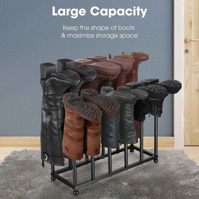 Yescom Tall Boots Organizer Rack Shoes Storage Stand for 6-Pair