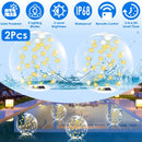 2Pcs Floating Pool Lights 14in Solar Powered Pool Balls IP68 Waterproof InflatableÊPool Decoration Lights with Remote Control 3 Light Modes Timer Adju