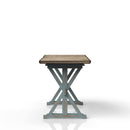 X Based Counter Height Dining Table - Aqua Blue