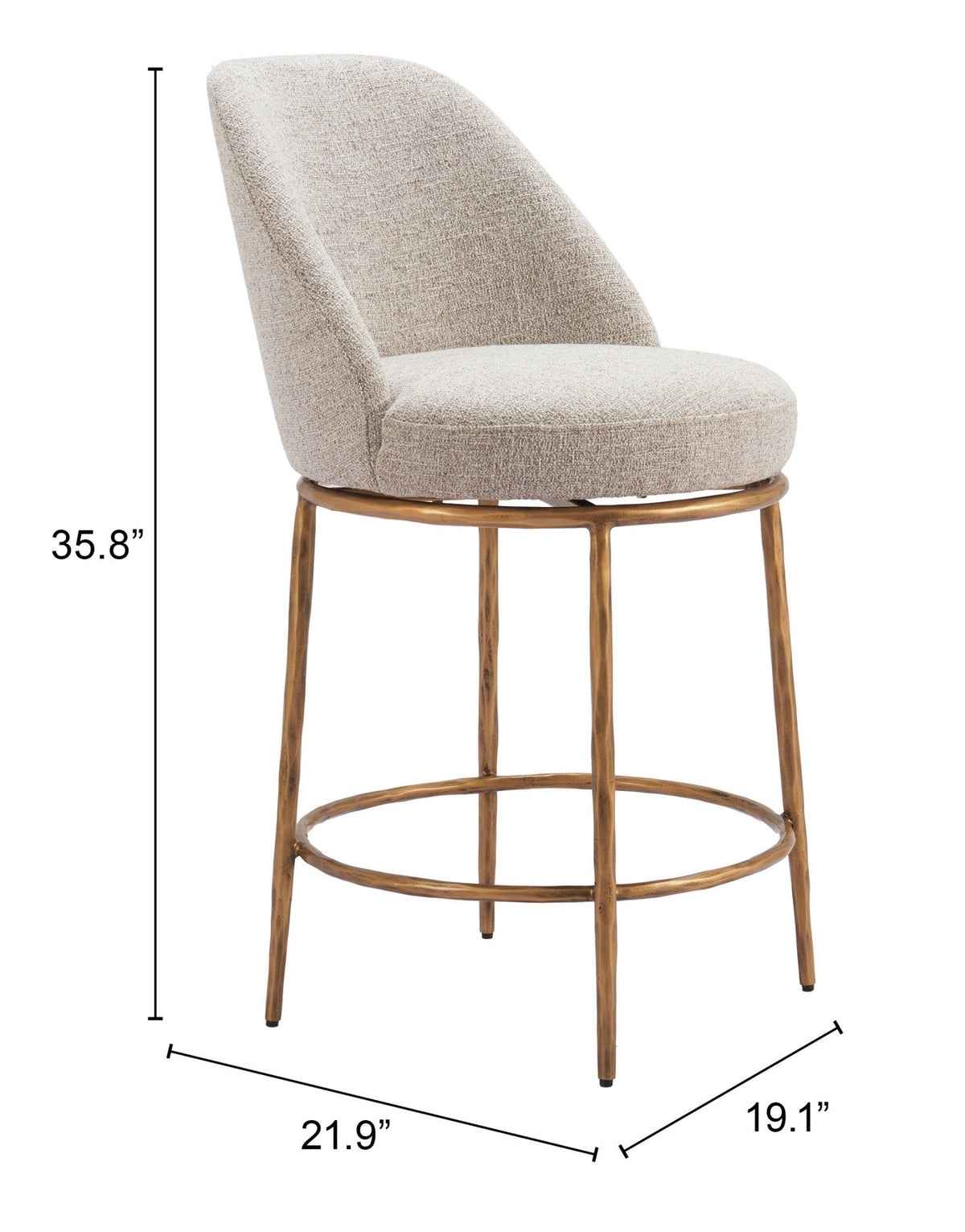 Nordhavn Swivel Counter Stool, photo 2 of 2