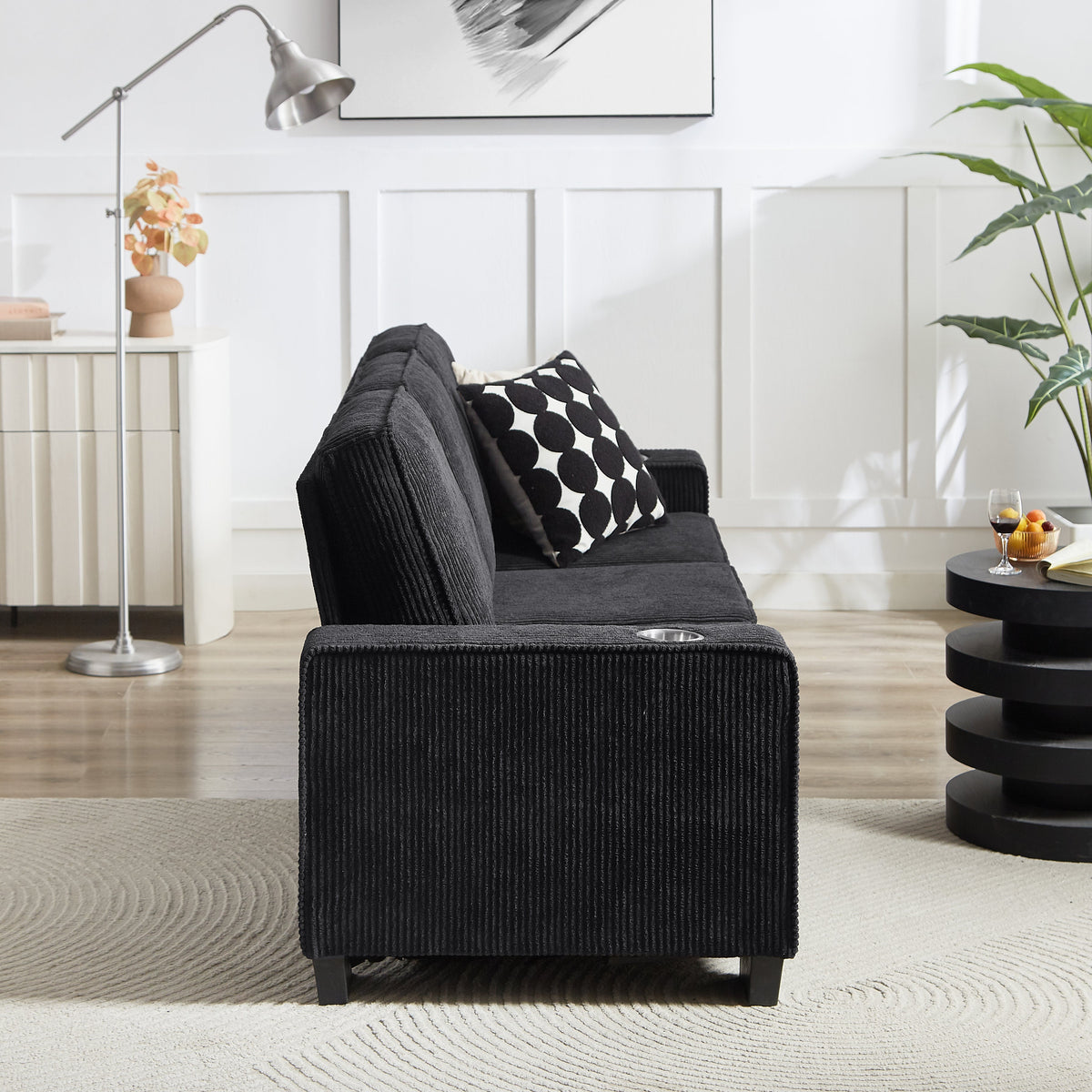Modern Corduroy 3-Seater Sofa, photo 8 of 11