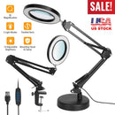 Magnifier Desk Lamp with Adjustable Arm Clamp by LJGDeals