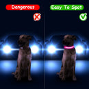 Light Up Dog Collar LED Dog Collar Safety Night Glowing Dog Collar with 9 Light Colors IPX7 Waterproof USB Rechargeable S/M/L
