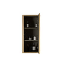 Floating Side Cabinet with Chic Striped Textures by HouseOfZazla