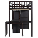 Loft Bed With Stairs, Bookshelf, Drawers, Desk & Wardrobe, Space Saving Multifunctional Furniture by HouseOfZazla