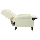 Push Back Recliner Chair Upholstered With Classic Wing Back And Solid Gourd-Shaped Legs by HouseOfZazla