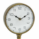 6.5x5.9x15.2' Vintage Inspired Gold Iron Table Clock by HouseOfZazla