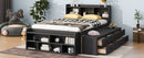 Bed With Bookcase Headboard, Under Bed Storage Drawers And Bed End Storage Case by HouseOfZazla