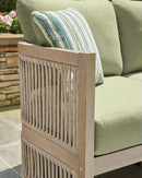 Serena Shores - Sofa With Cushion - Beige / Green by Unique Piece Furniture