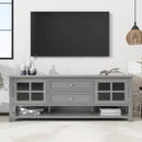 TV Stand, Entertainment Center With Dual Drawers And Hidden Storage, Cabinet With Soft Closing Doors And Sleek Panel Design by Unique Piece Furniture