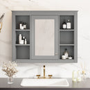 Wall Mounted Medicine Cabinet With Mirror and 6 Open Shelves by HouseOfZazla