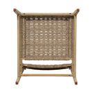 Noreen Club Chair: Acacia Wood and Wicker Woven