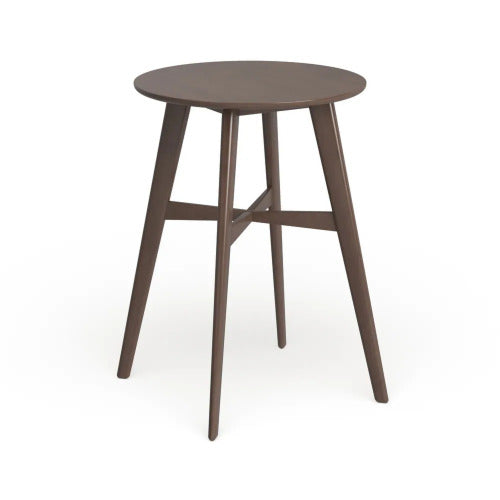 Mid-Century Modern Round Wooden Bar Table – 42" High Bar Table with Tapered Legs, photo 2 of 8