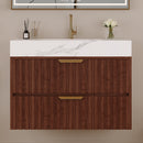 30" Modern Floating Bathroom Vanity with Seamless Sintered Stone Top
