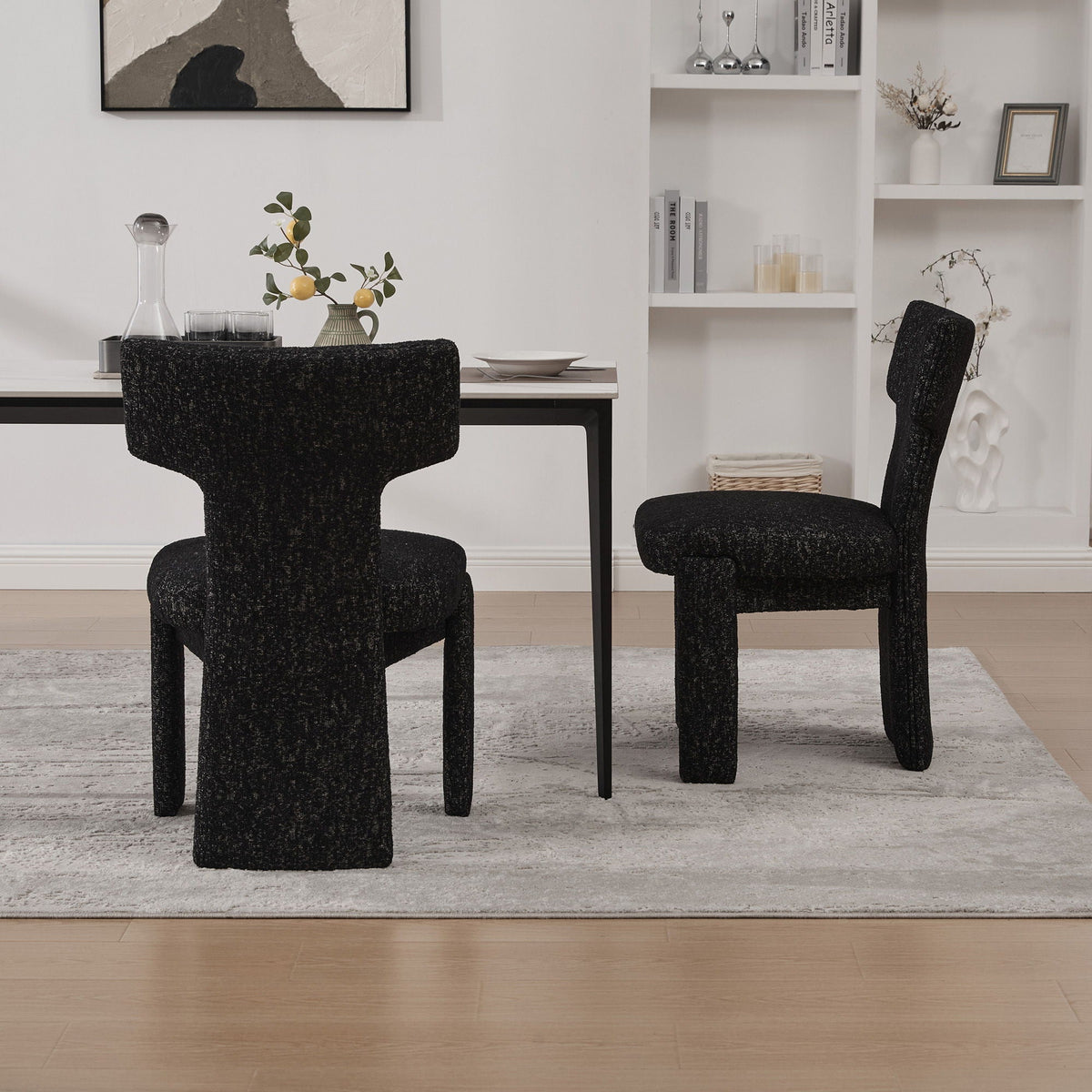 Armless Curved Back Accent Chairs, photo 6 of 40