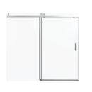 Frameless Single Sliding Soft Close Shower Doors, 3 / 8" Tempered Glass Reversible Installatio