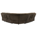 Atkinson Upholstered Reclining Sectional Sofa Chocolate