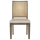 Matisse Woven Rattan Back Dining Side Chair Brown (Set of 2)