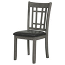 Lavon Wood Dining Side Chair Black and  Medium Grey (Set of 2)