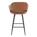 Margarite - Contemporary Fixed Height Counter Stool With Square Footrest (Set of 2)