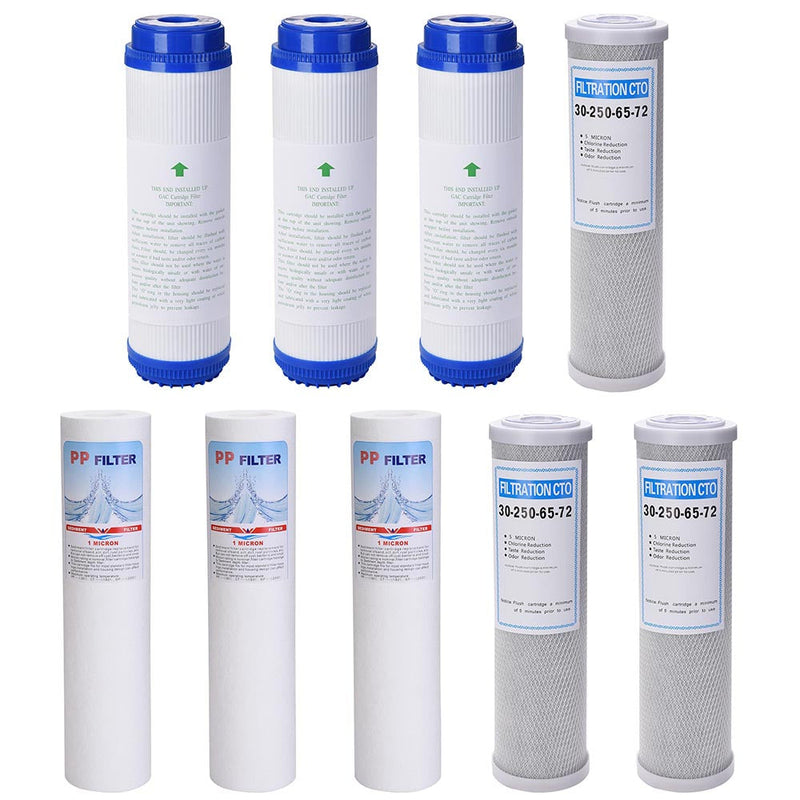 Yescom Under Sink Water Filter Replacement Cartridge 9 Pack